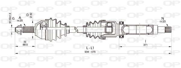 OPEN PARTS Приводной вал DRS6322.00